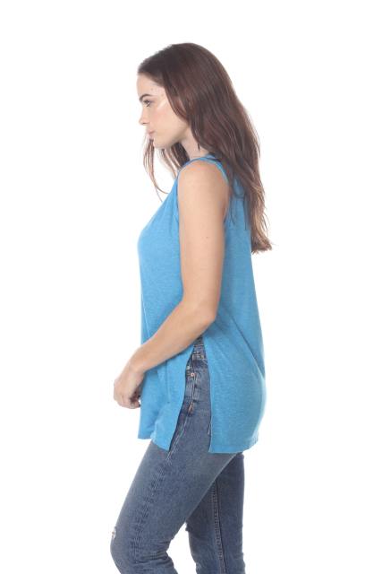 2011 Junior's Poly Linen Blend Vented Muscle Tank