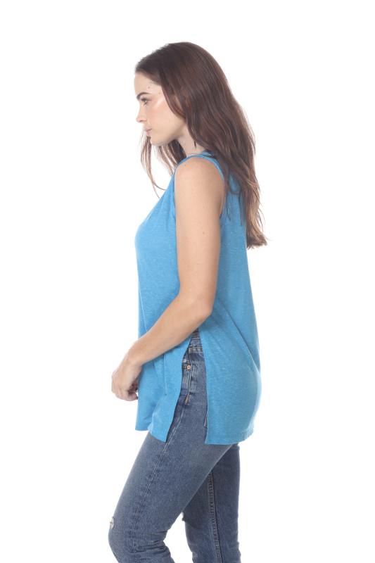 2011 Junior's Poly Linen Blend Vented Muscle Tank