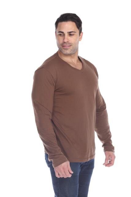4701 Men's Slim Fit Long Sleeve V-Neck Tee