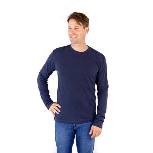 6600 Men's Long Sleeve Waffle Thermal Crew Neck Tee