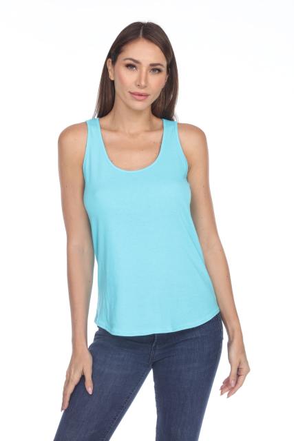 2007 Juniors Scoop Neck Curve Hem Tank