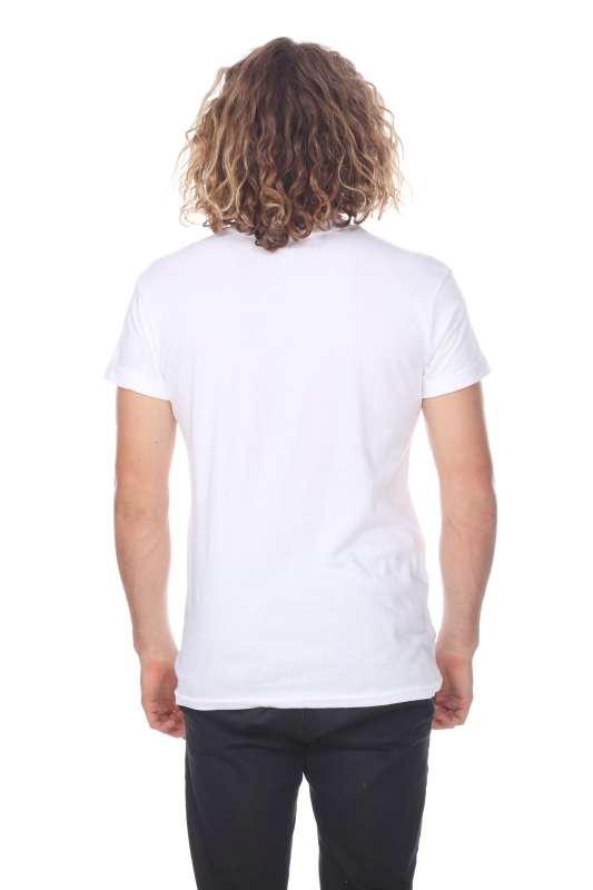 4004 Adult Unisex Short Sleeve Crew Neck Rolled Cuff Tee