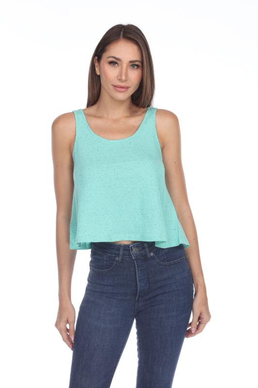1206 Junior's Cotton Nub Crop Tank