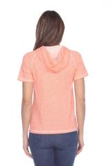 8901 Junior's French Terry Short Sleeve Zip Hoodie