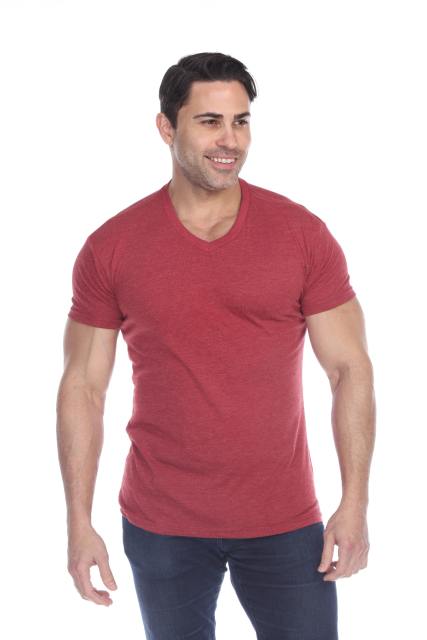 3751 Men's Tri Blend V-Neck Tee