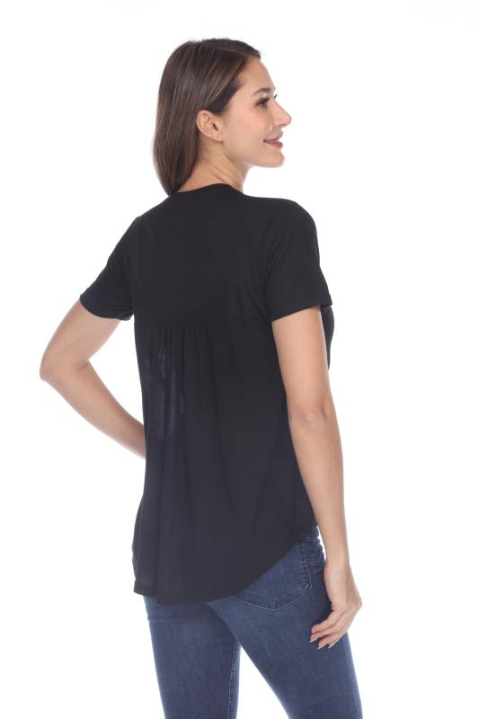 3305 Junior's Shirred Tee