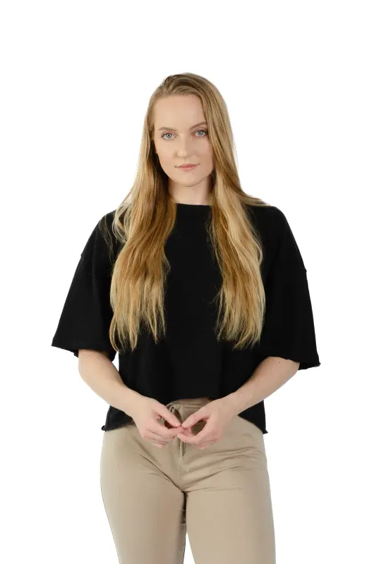 4008 Loose Fit Crop Short Sleeve Tee