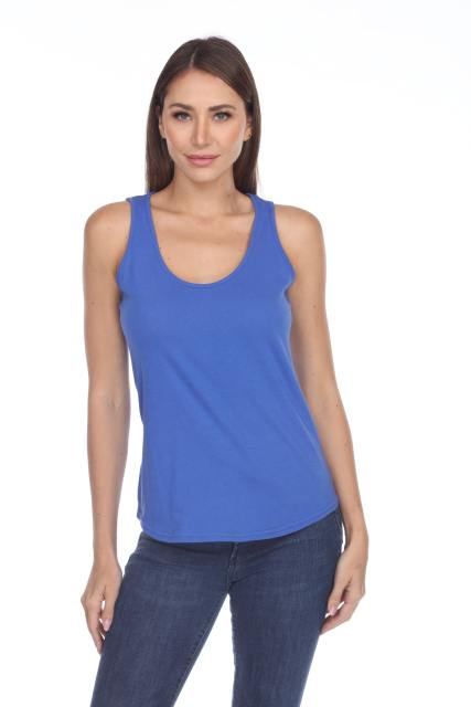2007 Juniors Scoop Neck Curve Hem Tank