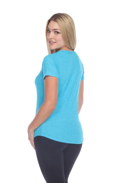 1201 Junior's Cotton Nub Scoop Neck Tee with Curve Hem