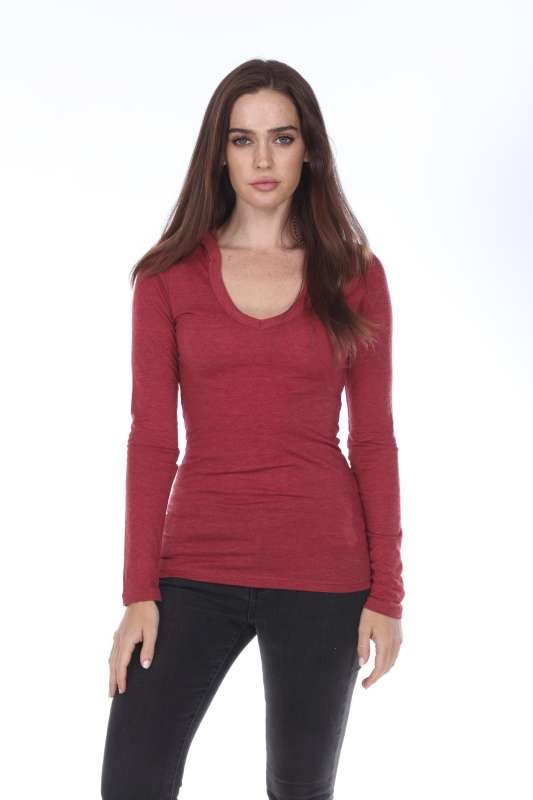 6102 Junior's Tri Blend Pullover Hoodie