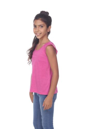 9014 Girl's Flutter Sleeve Tank
