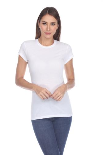 3000 Junior's Cap Sleeve CVC Blended Crew Neck Tee