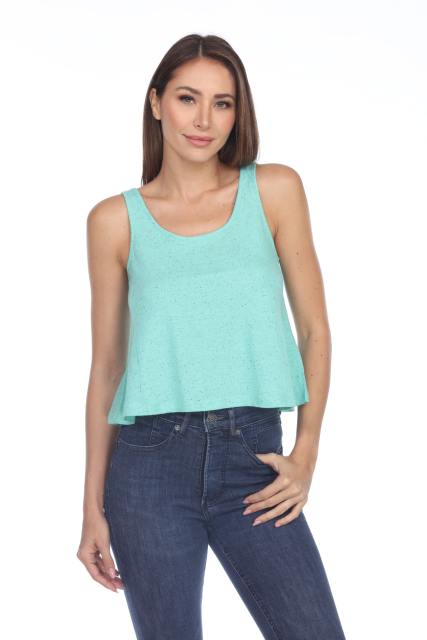 1206 Junior's Cotton Nub Crop Tank