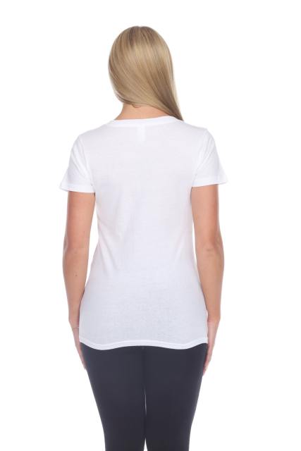 1003 Junior's Cap Sleeve Deep V Neck Tee
