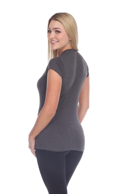 3000 Junior's Cap Sleeve CVC Blended Crew Neck Tee