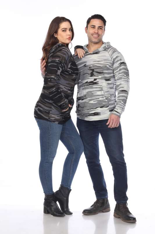 3606C Adult Unisex Camo Print Pullover Hoodie