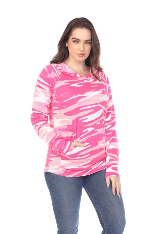 3606C Adult Unisex Camo Print Pullover Hoodie