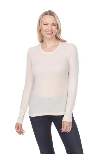 7610 Ladies Long Sleeve Crew Neck Tee With Exposed Thumb Cuff