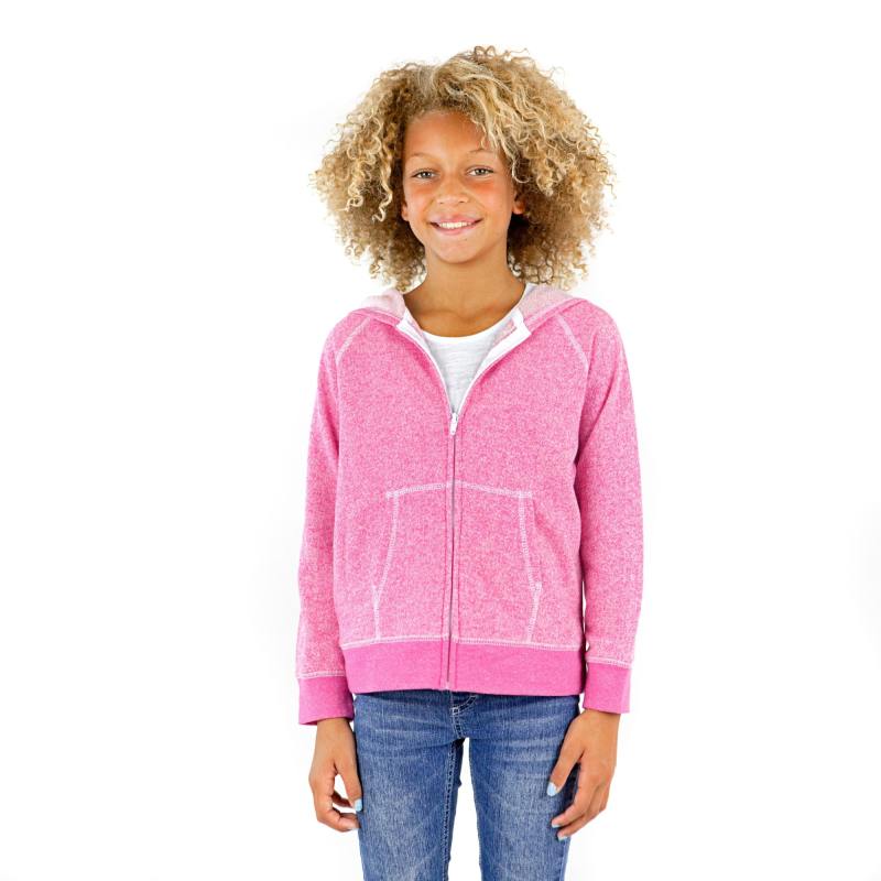 8902G Girls French Terry Llong Sleeve Zip Hoodie
