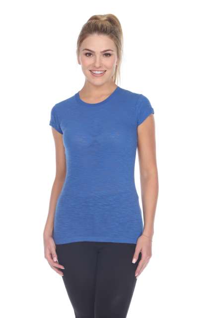 6050 Juniors Cap Sleeve Cotton Slub Tee