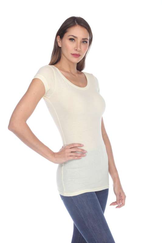 5001 Junior's Cap Sleeve Scoop Neck Tee