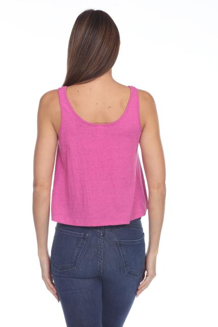 1206 Junior's Cotton Nub Crop Tank