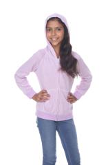 8902G Girls French Terry Llong Sleeve Zip Hoodie