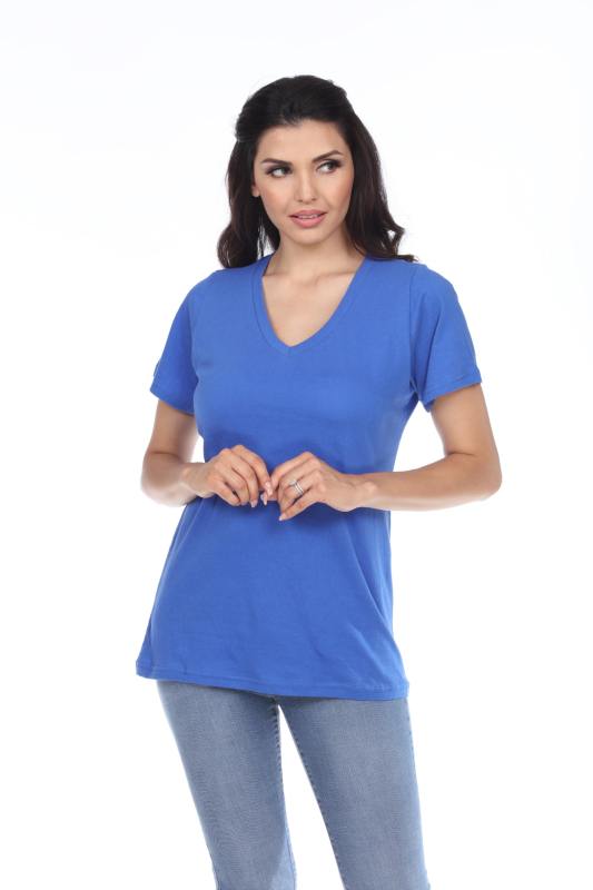 7104 Ladies Regular V-neck Short Sleeve Tee