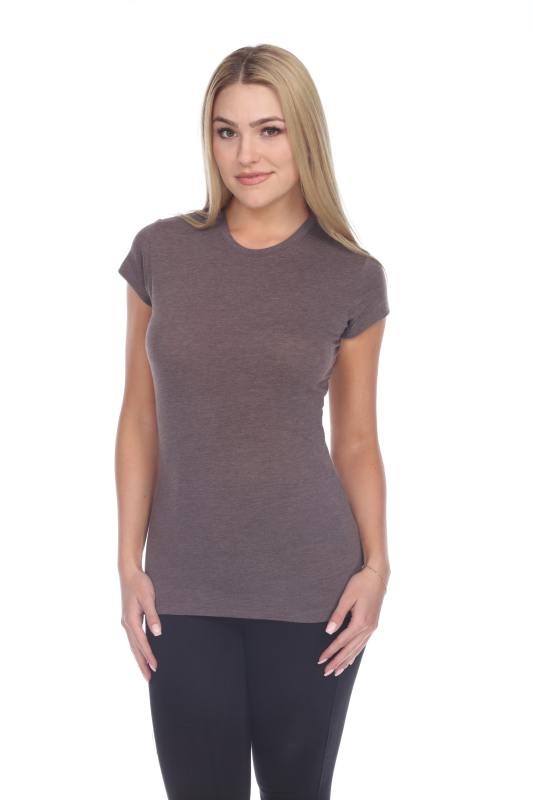 3000 Junior's Cap Sleeve CVC Blended Crew Neck Tee