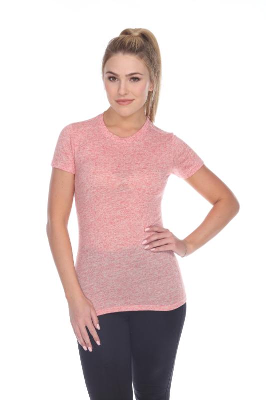 3800 Junior's Short Sleeve Poly Linen Crew Neck Tee