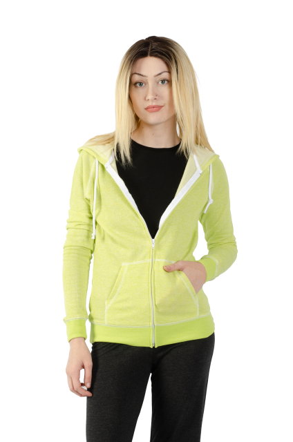 8902 Juniors French Terry Long Sleeve Zip Hoodie