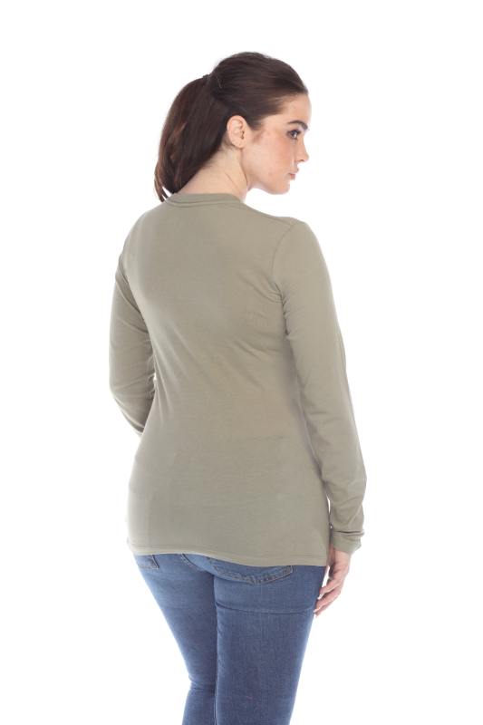 1100 Junior's Long Sleeve Crew Neck Tee