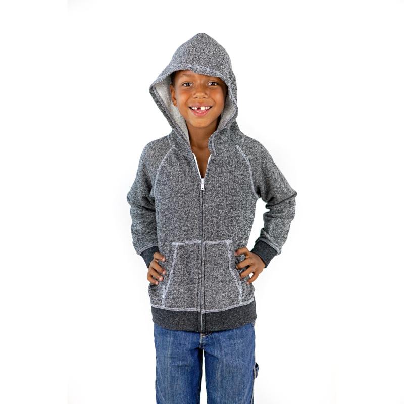 8902G Girls French Terry Llong Sleeve Zip Hoodie