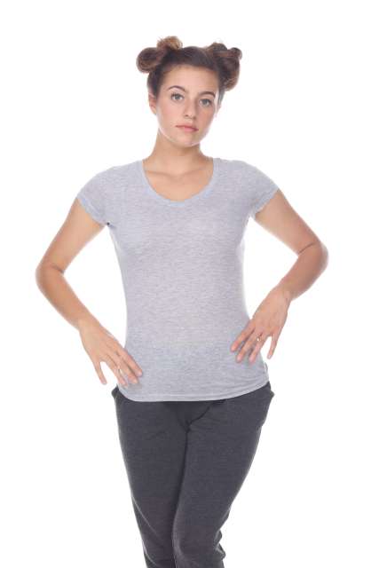 5003 Juniors Cap Sleeve "Tear Drop" V-Neck Tee