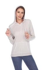 8902 Juniors French Terry Long Sleeve Zip Hoodie