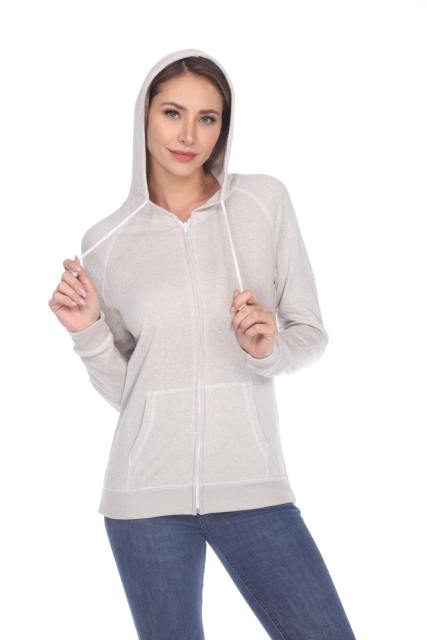 8902 Juniors French Terry Long Sleeve Zip Hoodie