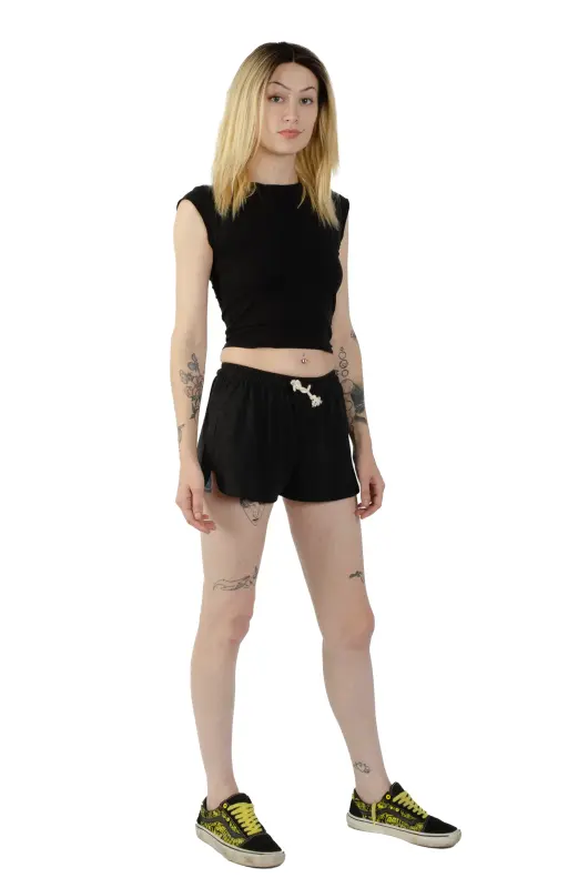 3212 Drawstring Tri Blend Lounge Short