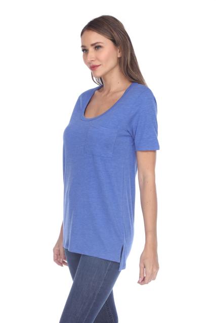 3207 Junior's Tri-blend Essential Hi-Lo Pocket Tee