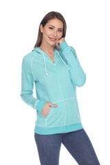 8902 Juniors French Terry Long Sleeve Zip Hoodie