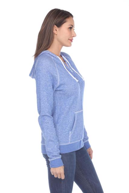 8902 Juniors French Terry Long Sleeve Zip Hoodie