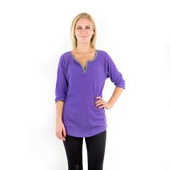 7204 Ladies Split-V Neck 3/4 Sleeve Raglan