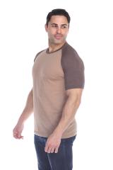 3601 Men's Short Sleeve CVC Blended Crew Neck Raglan