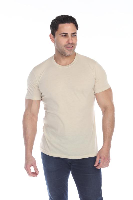 3600 Men's Short Sleeve CVC Blended Crew Neck Tee