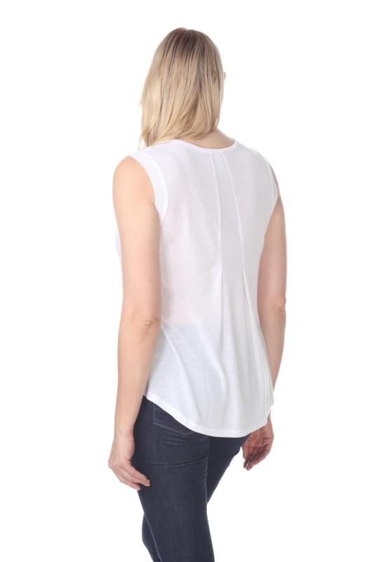 7311 Ladies Poly Viscose Pleated Back Tank Top