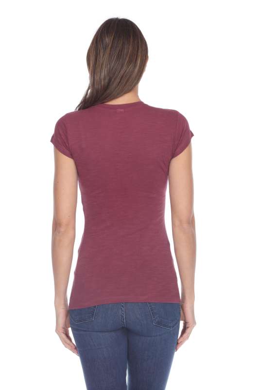 6050 Juniors Cap Sleeve Cotton Slub Tee