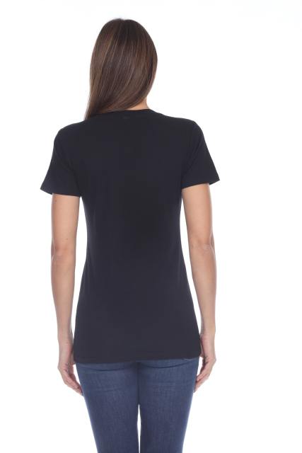 1003 Junior's Cap Sleeve Deep V Neck Tee