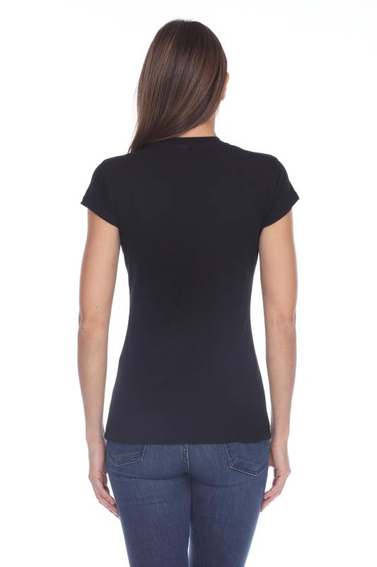 3000 Junior's Cap Sleeve CVC Blended Crew Neck Tee