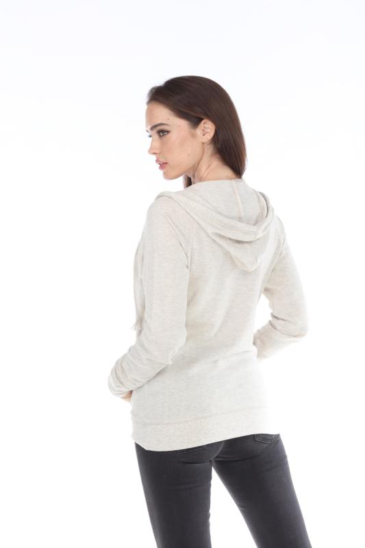 8902 Juniors French Terry Long Sleeve Zip Hoodie