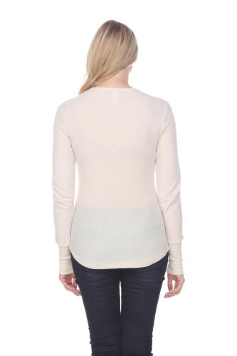 7610 Ladies Long Sleeve Crew Neck Tee With Exposed Thumb Cuff