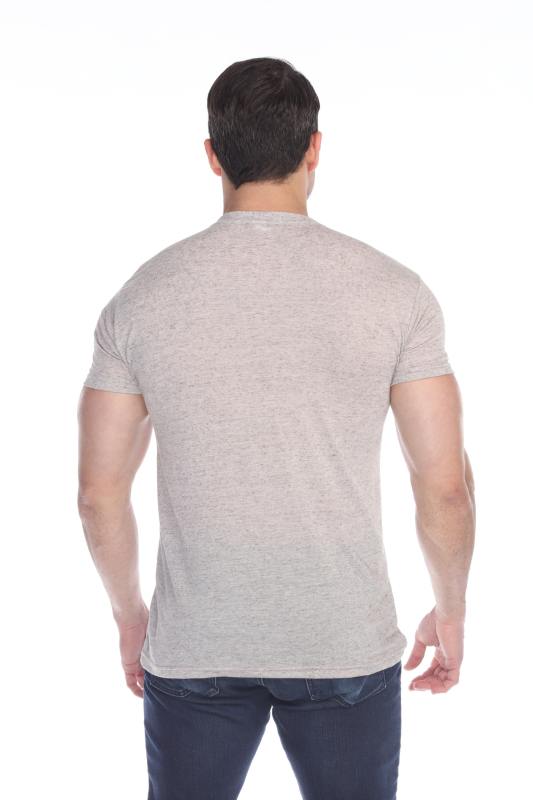 3702 Men's Poly Linen Blend V-Neck Tee